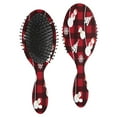 thumbnail image 1 of Red Christmas Snowman Pattern Hair Brush,Girls Detangling Hair Brush,Glide Through Tangles with Ease for Wet & Dry Hair,8.8"X2.8", 1 of 7