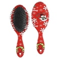 thumbnail image 1 of Red Christmas Snowman Pattern Hair Brush,Girls Detangling Hair Brush,Glide Through Tangles with Ease for Wet & Dry Hair,8.8"X2.8", 1 of 7