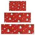 thumbnail image 1 of Red Christmas Snowman Pattern Kitchen Rugs Sets Of 3,Kitchen Runner Rugs Non Skid Washable,Decorative Kitchen Floor Mats for Kitchen,Sink,Laundry,17"x30"+ 17"x47" + 17"x59", 1 of 6