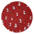 thumbnail image 1 of Red Christmas Snowman Pattern Round Blanket,Comfortable Soft Flannel Throw Blanket,All Season,Warm Lightweight Blankets for Sofa Bed Couch Living Room Chair 47"x47", 1 of 5