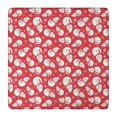 thumbnail image 1 of Red Christmas Snowman Pattern Square Fitted Tablecloth with Elastic Edge,Square Table Cover,Washable Elastic Table Cover for Home Kitchen Party Decor 36"x36", 1 of 6