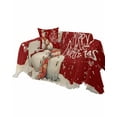 thumbnail image 1 of Red Christmas Snowman Sofa Couch Covers for Dogs, Washable Sofa Throw Cover Single Slipcovers for Armchair with Tassels, Vintage Xmas Snowflake Couch Protector Towel Blanket M 71''x91'', 1 of 1