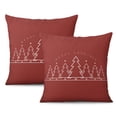 thumbnail image 1 of Red Christmas Snowman Winter Tree Throw Pillow Covers Beautiful Throw Pillow Case 2 Pack Fashion Pillowcase for Couch Sofa Bed Farmhouse, 1 of 7