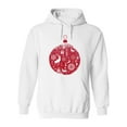 thumbnail image 1 of Red Christmas Sphere Hoodie Men -Image by Shutterstock, Male 3X-Large, 1 of 4