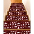 thumbnail image 1 of Red Christmas Stair Treads for Wooden Steps Indoor Runner Rug Carpet,Winter Snowflake Santa Xmas Tree Deer Plaid 15 Pieces Peel and Stick Staircase Step Treads Covers Washable Throw Door Mats,30"x8", 1 of 7