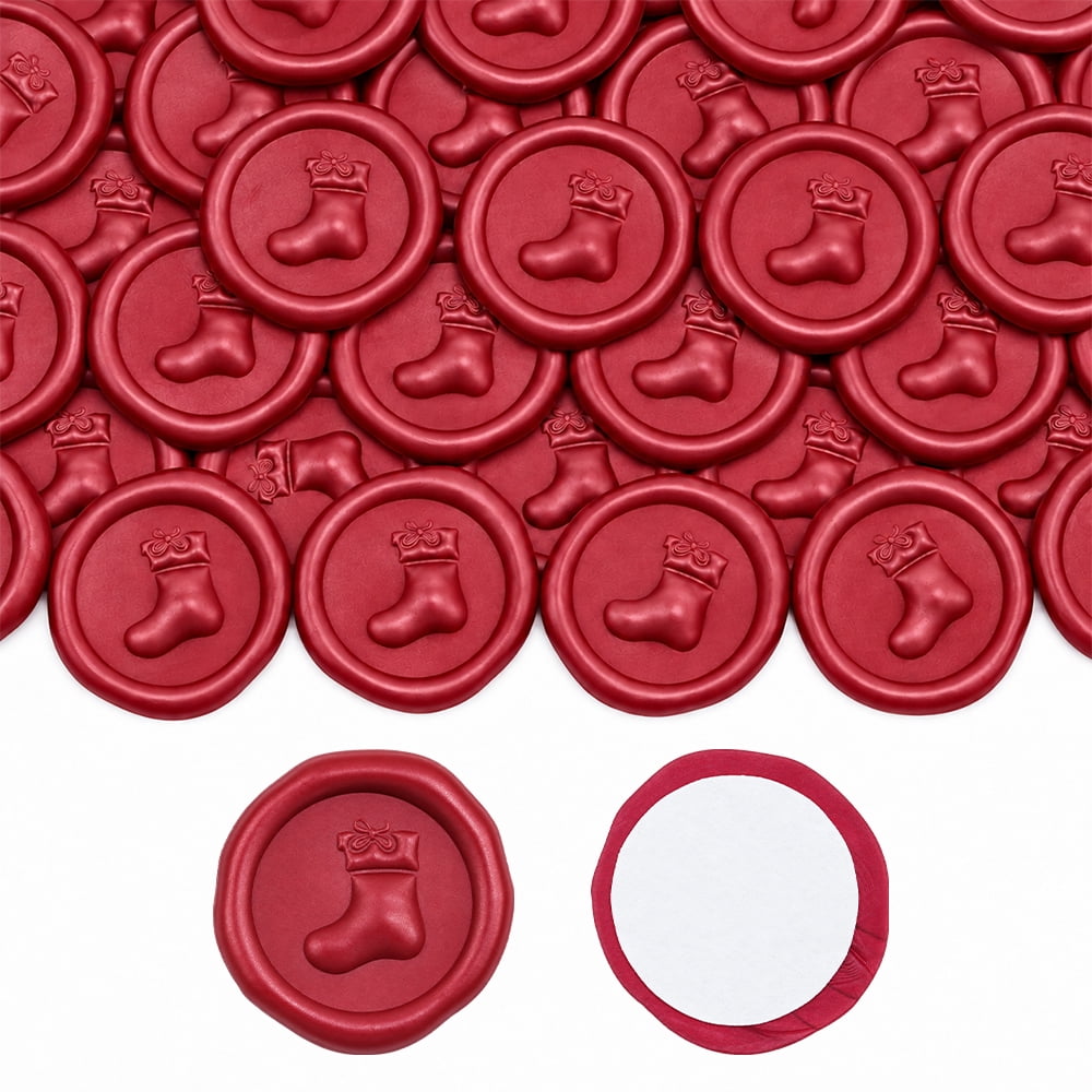 Ruby Slippers Diy Wax Seal Stickers, 30 Pcs Red Christmas Stocking Self-Adhesive Wax ...