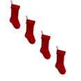 thumbnail image 1 of Red Christmas Stockings Set Of 4, 18 Inch Knitted Holiday Gift Socks With Cable Knit Pattern, Fireplace Mantel Xmas Decorations For Home, 1 of 6