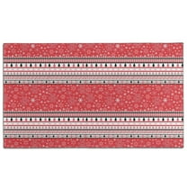 Red Christmas Striped Pattern Door Rugs,Washable Non Slip Door Mats Indoor,Decorative Door Mats,Entry Mat Indoor for Entrance,Bedroom,Kitchen,Bathroom,17"x30"
