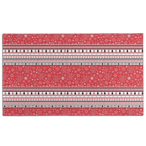 Red Christmas Striped Pattern Door Rugs,Washable Non Slip Door Mats Indoor,Decorative Door Mats,Entry Mat Indoor for Entrance,Bedroom,Kitchen,Bathroom,17"x30"
