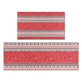 thumbnail image 1 of Red Christmas Striped Pattern Kitchen Rugs Sets Of 2,Anti Fatigue Kitchen Mat Rugs Non Slip Washable,Decorative Kitchen Floor Mats for Kitchen,Sink,Laundry,17"x30"+17"x47", 1 of 7