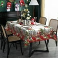 thumbnail image 1 of Red Christmas Tablecloth,Santa Claus Table Cloth,Pine Tree Table Cover for Dining Kitchen Decor Party,60x84, 1 of 5