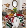 thumbnail image 1 of Red Christmas Tablecloth Square Table Cloth 60x60 , Waterproof Tablecloth Outdoor Table Cloth, Snowman Snowflake Xmas Tree Washable Table Cover for Kitchen Dining Party, 1 of 8