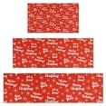 thumbnail image 1 of Red Christmas Text and Snowflake Pattern Kitchen Rugs Sets Of 3,Kitchen Runner Rugs Non Skid Washable,Decorative Kitchen Floor Mats for Kitchen,Sink,Laundry,17"x30"+ 17"x47" + 17"x59", 1 of 6