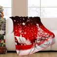 thumbnail image 1 of Red Christmas Throw Shining Star Christmas Tree Blanket Fannel Blanket Happy New Year Winter Holiday Decor Soft Plush Warm Throw Blanket for Bed Couch Living Room Sofa Chair(50" x 60"), 1 of 1