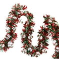 thumbnail image 1 of Red Christmas Tinsel Garland,6.5Ft Christmas Tinsel Garland with Snowman Sequins,Christmas Decorations Tinsel Garland,Christmas Decoration Hanging Christmas Tree Woolen Strip Colorful Ribbon Rattan, 1 of 6