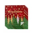 thumbnail image 1 of Red Christmas Tree Cloth Napkins Set of 4 Reusable Dinner Napkins, Green Xmas Tree Snowflake Stars Winter Cocktail Napkin Washable Table Napkins for Wedding/Holiday Party/Baby Shower 20"x20", 1 of 7