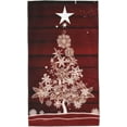 thumbnail image 1 of Red Christmas Tree Hand Towels, Face Towel Soft Guest Towel Portable Kitchen Tea Dish Towels Washcloths Bathroom Decor Housewarming Gifts 15.7" X 27.5", 1 of 18