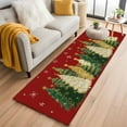 thumbnail image 1 of Red Christmas Tree Kitchen Runner Rug 2x6 Washable Runners for Hallway Non Slip Xmas Tree Winter Snowflake Large Area Rug Indoor Floor Carpet for Bathroom Laundry Entryway Bedroom Living Room, 1 of 8