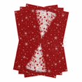 thumbnail image 1 of Red Christmas Tree Kitchen Towels Set of 3, Water Absorbent Dish Towel, Winter Balls Snowflake Xmas Tree Decorative Hand Towels - Quick Drying Cloth for Cooking Baking, 18x28 Inch, 1 of 8