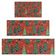 thumbnail image 1 of Red Christmas Tree and Ornament Pattern Kitchen Rugs Sets Of 3,Kitchen Runner Rugs Non Skid Washable,Decorative Kitchen Floor Mats for Kitchen,Sink,Laundry,17"x30"+ 17"x47" + 17"x59", 1 of 6