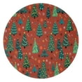 thumbnail image 1 of Red Christmas Tree and Ornament Pattern Round Blanket,Comfortable Soft Flannel Throw Blanket,All Season,Warm Lightweight Blankets for Sofa Bed Couch Living Room Chair 60"x60", 1 of 5