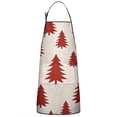 thumbnail image 1 of Red Christmas Tree Pattern Apron-Garden Aprons for Women with Pockets-Cotton Linen Waterproof Kitchen Cooking Gardening Aprons Adjustable for Kitchen,Cooking,BBQ and Salon 33"x27", 1 of 7