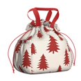 thumbnail image 1 of Red Christmas Tree Pattern Drawstring Lunch Bag Women - Drawstring Lunch Bag Insulated for Work Office - Stain-Resistant Large Lunchbags for Women with Multi-Pockets, 1 of 6