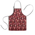 thumbnail image 1 of Red Christmas Tree Pattern Kids Aprons for Girls and Boys,Adjustable Neck Strap Toddler Aprons for Kids Cooking Baking, 1 of 7