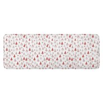 Red Christmas Tree Pattern Kitchen Rug Mat,Kitchen Runner Rugs Non Skid Washable,Decorative Kitchen Floor Mats for Kitchen,Sink,Laundry,17"x47.2"