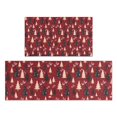 thumbnail image 1 of Red Christmas Tree Pattern Kitchen Rugs Sets Of 2,Anti Fatigue Kitchen Mat Rugs Non Slip Washable,Decorative Kitchen Floor Mats for Kitchen,Sink,Laundry,17"x30"+17"x47", 1 of 7