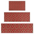 thumbnail image 1 of Red Christmas Tree Pattern Kitchen Rugs Sets Of 3,Kitchen Runner Rugs Non Skid Washable,Decorative Kitchen Floor Mats for Kitchen,Sink,Laundry,17"x30"+ 17"x47" + 17"x59", 1 of 6