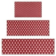 thumbnail image 1 of Red Christmas Tree Pattern Kitchen Rugs Sets Of 3,Kitchen Runner Rugs Non Skid Washable,Decorative Kitchen Floor Mats for Kitchen,Sink,Laundry,17"x30"+ 17"x47" + 17"x59", 1 of 6