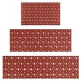 thumbnail image 1 of Red Christmas Tree Pattern Kitchen Rugs Sets Of 3,Kitchen Runner Rugs Non Skid Washable,Decorative Kitchen Floor Mats for Kitchen,Sink,Laundry,17"x30"+ 17"x47" + 17"x59", 1 of 6