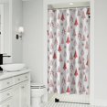 thumbnail image 1 of Red Christmas Tree Pattern Shower Curtain 36"x72" ,Bathroom Decorative Shower Curtains Set with 12 Hooks,Modern Waterproof Washable Shower Curtain, 1 of 6