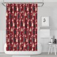 thumbnail image 1 of Red Christmas Tree Pattern Shower Curtain 72"x72" ,Bathroom Decorative Shower Curtains Set with 12 Hooks,Modern Waterproof Washable Shower Curtain, 1 of 6