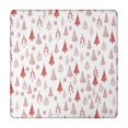 thumbnail image 1 of Red Christmas Tree Pattern Square Fitted Tablecloth with Elastic Edge,Square Table Cover,Washable Elastic Table Cover for Home Kitchen Party Decor 34"x34", 1 of 6