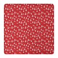 thumbnail image 1 of Red Christmas Tree Pattern Square Fitted Tablecloth with Elastic Edge,Square Table Cover,Washable Elastic Table Cover for Home Kitchen Party Decor 36"x36", 1 of 6