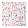 thumbnail image 1 of Red Christmas Tree Pattern Square Fitted Tablecloth with Elastic Edge,Square Table Cover,Washable Elastic Table Cover for Home Kitchen Party Decor 36"x36", 1 of 6