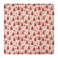 thumbnail image 1 of Red Christmas Tree Pattern Square Fitted Tablecloth with Elastic Edge,Square Table Cover,Washable Elastic Table Cover for Home Kitchen Party Decor 36"x36", 1 of 6