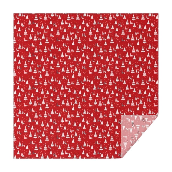 Red Christmas Tree Pattern Square Tablecloth,Waterproof Square Table Cover,Wipeable Spillproof Washable Table Cover for Home Kitchen Party Decor 60"x60"(152x152cm)