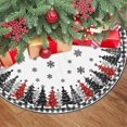 thumbnail image 1 of Red Christmas Tree Skirt 30 Inch with White Snowflakes Classic Farmhouse Christmas Tree Mat Small for New Year Xmas Holiday Party Decorations Home Yard Indoor Outdoor Ornaments, 1 of 7