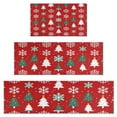 thumbnail image 1 of Red Christmas Tree and Snowflake Pattern Kitchen Rugs Sets Of 3,Kitchen Runner Rugs Non Skid Washable,Decorative Kitchen Floor Mats for Kitchen,Sink,Laundry,17"x30"+ 17"x47" + 17"x59", 1 of 6