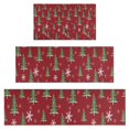 thumbnail image 1 of Red Christmas Tree and Snowflake Pattern Kitchen Rugs Sets Of 3,Kitchen Runner Rugs Non Skid Washable,Decorative Kitchen Floor Mats for Kitchen,Sink,Laundry,17"x30"+ 17"x47" + 17"x59", 1 of 6
