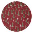 thumbnail image 1 of Red Christmas Tree and Snowflake Pattern Round Blanket,Comfortable Soft Flannel Throw Blanket,All Season,Warm Lightweight Blankets for Sofa Bed Couch Living Room Chair 47"x47", 1 of 5
