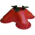 thumbnail image 1 of Red Christmas Tree Stand with Clamping System - For Live Trees up to 10', 1 of 4