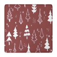 thumbnail image 1 of Red Christmas Tree and Star Pattern Square Fitted Tablecloth with Elastic Edge,Square Table Cover,Washable Elastic Table Cover for Home Kitchen Party Decor 34"x34", 1 of 6