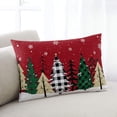 thumbnail image 1 of Red Christmas Tree Throw Pillow Cover, Winter Snowflake Merry Xmas Rectangle Decorative Pillow Case Protector Soft Cushion Cover Lumbar Pillowcase for Couch Sofa Bedroom Car Chair Decor 12x20 Inch, 1 of 8