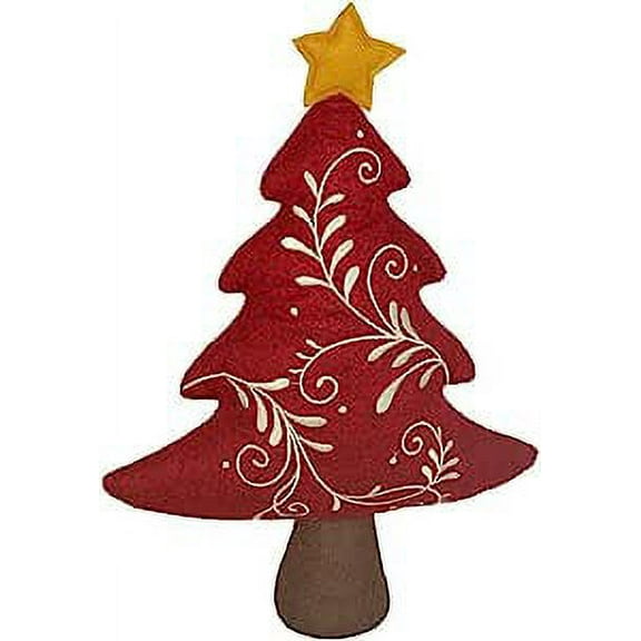 Red Christmas Tree with White Accent