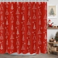 thumbnail image 1 of Red Christmas Trees Shower Curtain for Bathroom Cute Xmas Pine Trees Balls Christmas Bathroom Decor Bath Shower Waterproof Fabric Winter Holidays Home Decor Curtain 72 X 72 Inch, 1 of 6