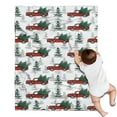thumbnail image 1 of Red Christmas Truck and Tree Pattern Blanket,Comfortable Soft Flannel Throw Blanket,All Season,Warm Lightweight Blankets for Sofa Bed Couch Living Room Chair,30"x40", 1 of 4
